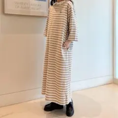 LACOSTE for BEAMS BOY ボーダー ハーフスリーブ ドレス
