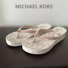 MICHAEL CORS トングサンダル　ピンクグレー系　MKロゴのサムネイル