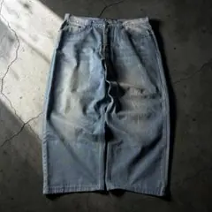 00sECKO UNLTD 極太デニムパンツ W38 ワイドバギー ストリートのサムネイル