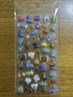 立体　 ボンボンドロップシール　3D透明シール うるちゅる　ぷくぷく　恐竜