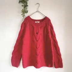 美品 Mila Owenミラオーウェン アルパカ　手編みケーブルニット