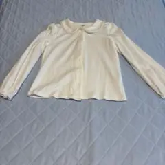 【any fam】ホワイト 襟付き長袖シャツ 130