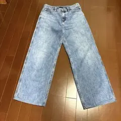 ユニクロ　ブルーデニム バギージーンズ