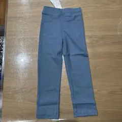 オムネス　キッズ　ジャガードストレッチパンツ　ブルー　サイズ110 新品