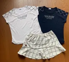 テニスウェアセット Tシャツ2枚とスカート