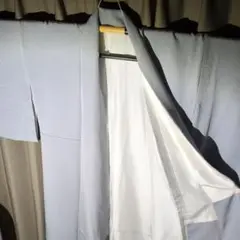 グレー　薄い青 色無地　紋付 着物 x5