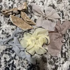 ヘアアクセサリー 5個セット シュシュなど