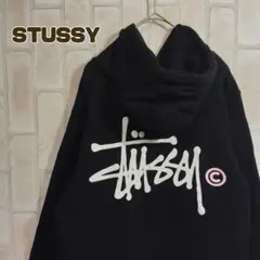 STUSSY　ステューシー　パーカー　黒　プルオーバー　ショーンロゴ