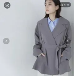 新品　ライトスプリングコートシリーズ ミドル丈トレンチコート