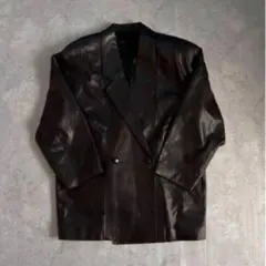 本革 ナッパレザー テーラードジャケット 黒 モード アーカイブ vintage