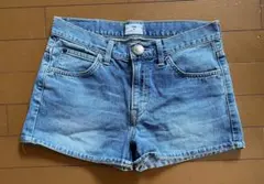earth × Lee デニムショートパンツ　M ライトブルー　古着デニム