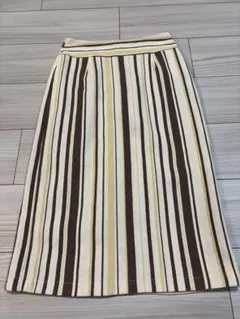 NATURAL BEAUTY BASIC ストライプ タイトスカート XS