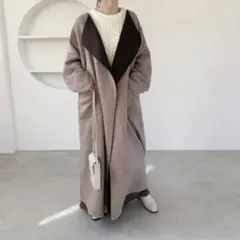 willfully ウィルフリー　リバーシブル　ロングコート　ノーカラーのサムネイル