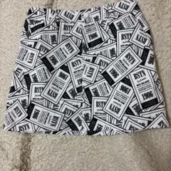 極美品　NEW BALANCE GOLF スカート 総柄 ブラックゴルフウェア