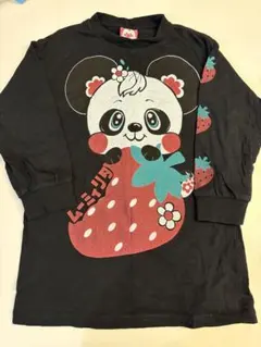 パンダ イチゴ 長袖カットソー 100cm~ MuumiiRita ムーミィリタ