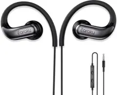 イヤホン 有線 耳掛け式 マイク付き セミオープンイヤー 音量調整 3.5mm