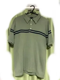 00s OLD GAP コットンポロシャツ M セージグリーン グリーン　古着のサムネイル