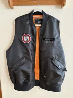 【Mark Gonzales マークゴンザレス】MA-1ベスト　サイズXL 黒