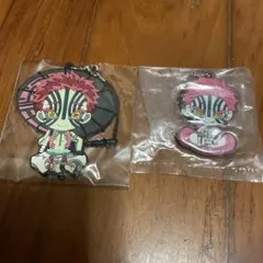 鬼滅の刃　猗窩座　ラバーマスコット2点セット