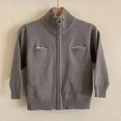 【美品】　プチバトー　ジップアップ　ニット　カーディガン　80サイズ