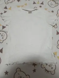 petit main フリル袖 ホワイト Tシャツ110センチのサムネイル