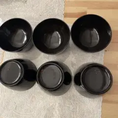 無印良品　小鉢　陶器　茶　黒　h5cm✕φ13cm　各2個 無印良品 小鉢 陶器 茶 黒 h5cm✕φ13cm 各2個 - メルカリ