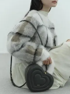 ファーファー/ファーハンドルハートバッグ/ショルダーバッグ/新品タグ