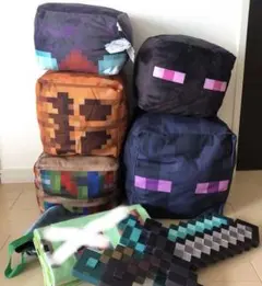 マインクラフト ブロックBIGぬいぐるみ 7個 クッション - メルカリ