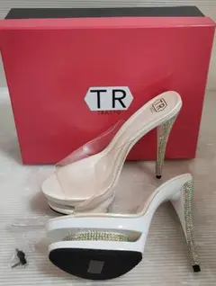 TRATTO クリアストラップ ハイヒールサンダル サイズ/37