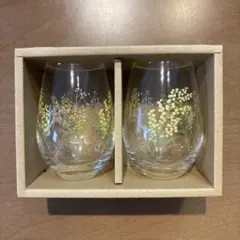 hana fumi ミモザ花柄グラス 2個セット