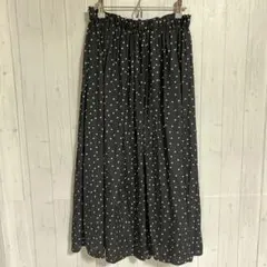 green label relaxing ロングスカート　ゴム　ドット　洗える
