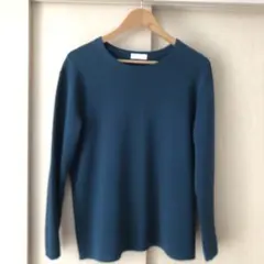 ユナイテッドアローズ　ミラノリブ　コットンニット　グリーン　Mサイズ