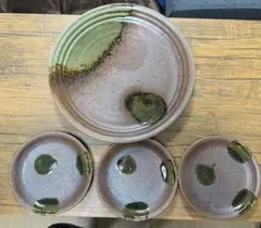 前畑陶器　陶芸　大皿小皿5枚セットのサムネイル