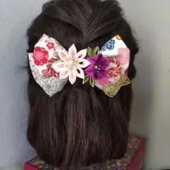 髪飾り　七五三　成人式　卒業式　袴　振り袖　着物　つまみ細工　リボン