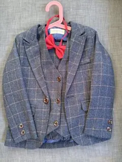 フォーマルスーツ グレー系チェック 120cm