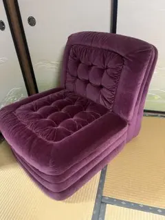 アンティーク】昭和レトロ ベロア シングルソファ スナック 喫茶店 古