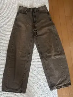GU ワイドパンツ ブラウン Mサイズのサムネイル