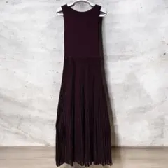 美品 anuans ニットドッキングワンピース