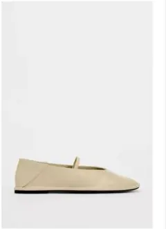 ZARA ベージュ　フラットシューズ 39