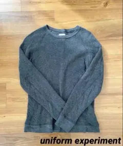 【美品】uniform experiment クルーネック　トップス　S グレー