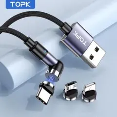 TOPK USB充電磁気ケーブル3in1ケーブルiphone, Android