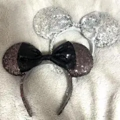 ディズニーランド　ディズニーシー　ミニーちゃん　スパンコール　カチューシャ