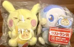 ポケピース　一番くじ　B賞　ラストワン賞　ピカチュウ　ポッチャマ　ぬいぐるみ