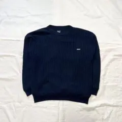 希少 90s リーボック ゴルフ リブ編みニット 紺 L 刺繍ロゴ シティボーイのサムネイル