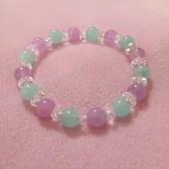 No.21　アマゾナイト　ラベンダーアメジスト　ブレスレット