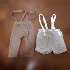 サスペンダー付きパンツ　90 2点セット