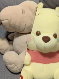 スヌーピーとプーさん ぬいぐるみセット