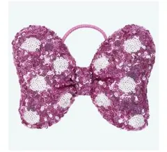 ディズニー ミニー ヘアゴム ミニーの日 スパンコール ピンク 新品未使用