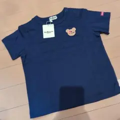 ✤ミキハウスHOT BISCUITS新品✤くまワッペン付Tシャツ90