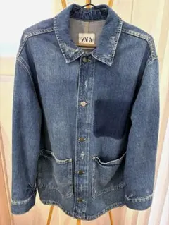 ZARA デニムジャケット カバーオール ダメージ加工